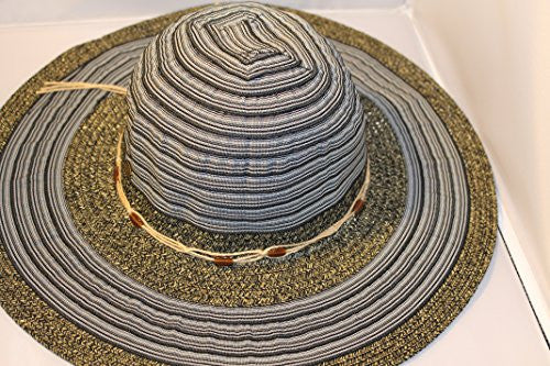 Scala Collezione Striped Wide Brim Jorcal Hat Co