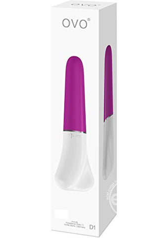 Ovo D1 Silicone Mini Vibe Waterproof White And Light Violet